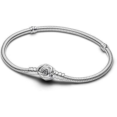 Bracelet Pandora Maille Serpent Fermoir Rose Pandora Moments Femme - Publicité Bracelet Pandora Maille Serpent Fermoir Rose Pandora Moments Femme - Publicité
