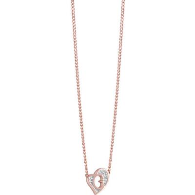 Collier Guess En Métal Rose Et Cristal Femme - Publicité Collier Guess En Métal Rose Et Cristal Femme - Publicité