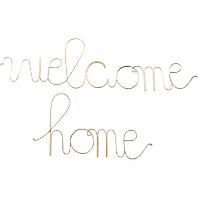 HomeMaison "Mot fil de laiton ""WELCOME HOME""" - Publicité HomeMaison "Mot fil de laiton ""WELCOME HOME""" - Publicité