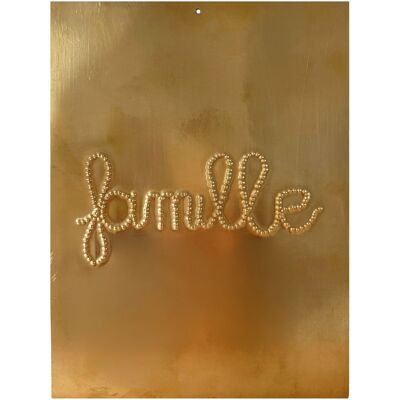 HomeMaison Déco murale laiton martelé FAMILLE - Publicité HomeMaison Déco murale laiton martelé FAMILLE - Publicité