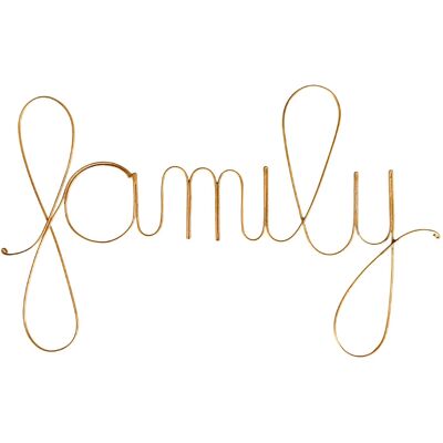 HomeMaison "Mot fil de laiton doré ""FAMILY""" - Publicité HomeMaison "Mot fil de laiton doré ""FAMILY""" - Publicité