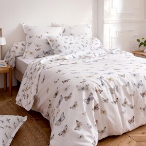 HomeMaison Drap plat percale de coton 80 fils motif papillons - Publicité HomeMaison Drap plat percale de coton 80 fils motif papillons - Publicité