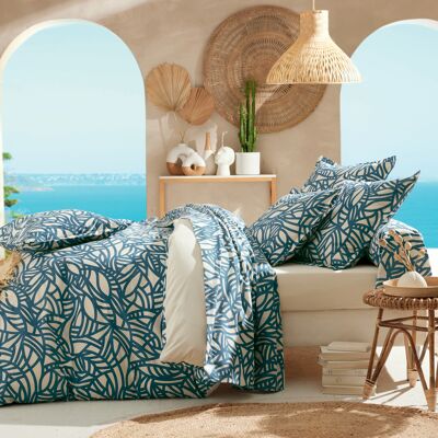 HomeMaison Drap coton végétal géométrique - Publicité HomeMaison Drap coton végétal géométrique - Publicité