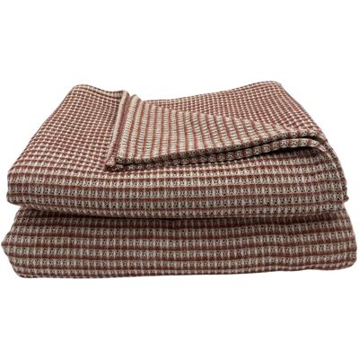 HomeMaison Dessus de lit tissé en coton recyclé motif nid d’abeille - Publicité HomeMaison Dessus de lit tissé en coton recyclé motif nid d’abeille - Publicité