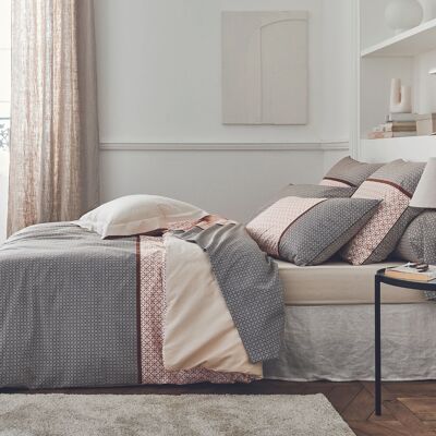 HomeMaison Parure de couette en percale esprit graphique - Publicité HomeMaison Parure de couette en percale esprit graphique - Publicité