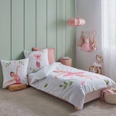 HomeMaison Housse de couette enfant percale de coton danseuse étoile - Publicité HomeMaison Housse de couette enfant percale de coton danseuse étoile - Publicité