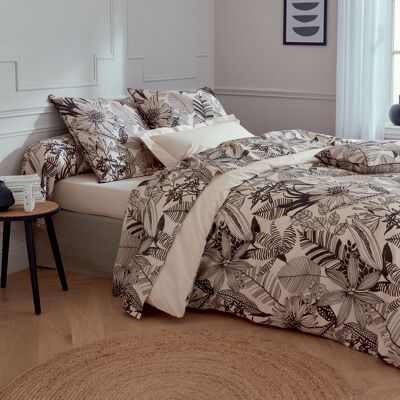HomeMaison Housse de couette en percale aux impressions noires - Publicité HomeMaison Housse de couette en percale aux impressions noires - Publicité