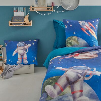 HomeMaison Taie d’oreiller enfant percale de coton astronaute et fusée - Publicité HomeMaison Taie d’oreiller enfant percale de coton astronaute et fusée - Publicité
