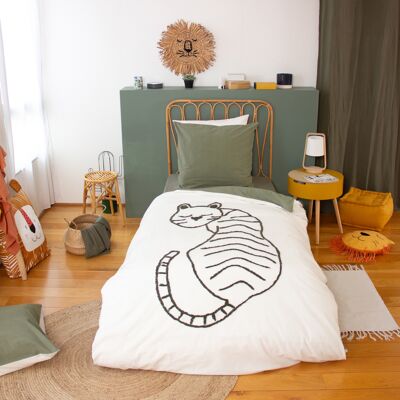 HomeMaison Parure de lit enfant tigre tufté réversible - Publicité HomeMaison Parure de lit enfant tigre tufté réversible - Publicité