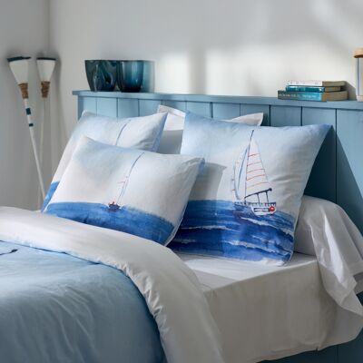 HomeMaison Housse de couette percale de coton voilier marin - Publicité HomeMaison Housse de couette percale de coton voilier marin - Publicité
