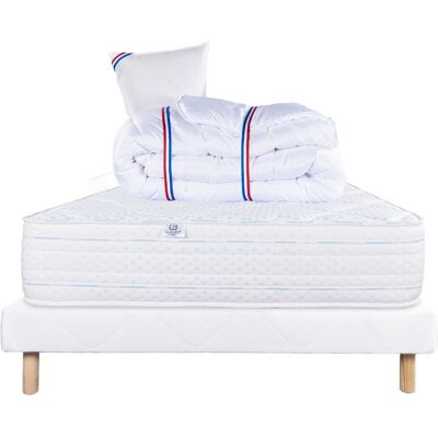 HomeMaison Ensemble literie avec matelas mémoire de forme 24 cm, sommier blanc, oreillers et couette - Publicité HomeMaison Ensemble literie avec matelas mémoire de forme 24 cm, sommier blanc, oreillers et couette - Publicité