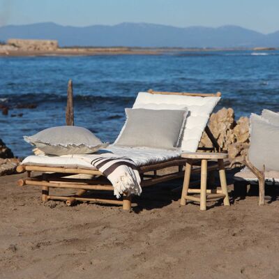 HomeMaison Matelas bain de soleil matelassé coton lavé - Publicité HomeMaison Matelas bain de soleil matelassé coton lavé - Publicité