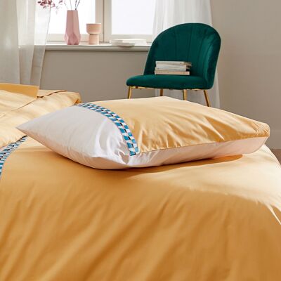 HomeMaison Taie d'oreiller percale avec galon - Publicité HomeMaison Taie d'oreiller percale avec galon - Publicité