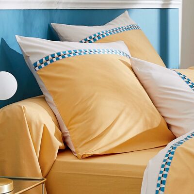 HomeMaison Taie d'oreiller percale avec galon - Publicité HomeMaison Taie d'oreiller percale avec galon - Publicité