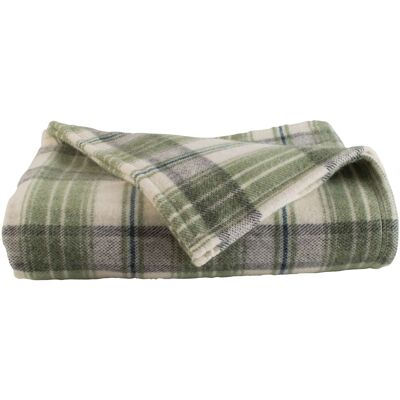 HomeMaison Couverture en laine tartan esprit montagne - Publicité HomeMaison Couverture en laine tartan esprit montagne - Publicité