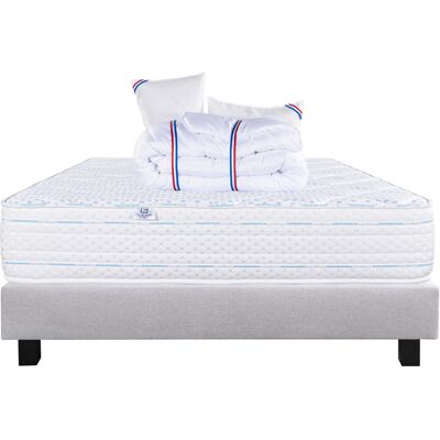 HomeMaison Ensemble literie mousse mémoire de forme 24 cm + sommier gris + oreillers + couette - Publicité HomeMaison Ensemble literie mousse mémoire de forme 24 cm + sommier gris + oreillers + couette - Publicité