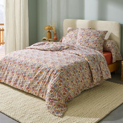 HomeMaison Parure de lit 3 pièces flanelle de coton floral housse + taies - Publicité HomeMaison Parure de lit 3 pièces flanelle de coton floral housse + taies - Publicité