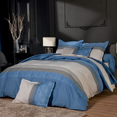HomeMaison Parure de lit 3 pièces satin de coton géométrique housse + taies - Publicité HomeMaison Parure de lit 3 pièces satin de coton géométrique housse + taies - Publicité