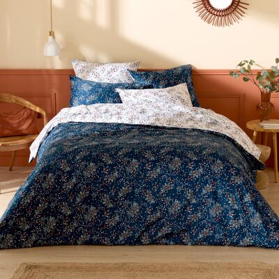 HomeMaison Parure de lit 3 pièces réversible satin de coton 110 fils floral housse + taies - Publicité HomeMaison Parure de lit 3 pièces réversible satin de coton 110 fils floral housse + taies - Publicité