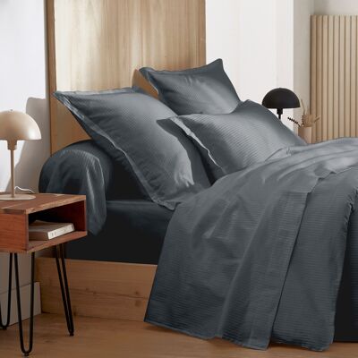 HomeMaison Taie de traversin satin de coton rayures ton sur ton - Publicité HomeMaison Taie de traversin satin de coton rayures ton sur ton - Publicité