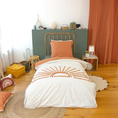HomeMaison Parure de lit enfant coton tufté motif soleil - Publicité HomeMaison Parure de lit enfant coton tufté motif soleil - Publicité
