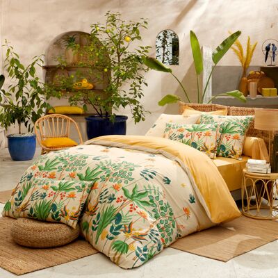 HomeMaison Housse de couette percale de coton 80 fils tropical - Publicité HomeMaison Housse de couette percale de coton 80 fils tropical - Publicité