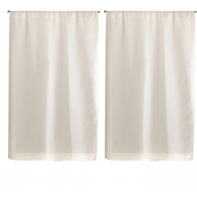 LINDER Modèle 55 x 120 cm - Rideaux à mi-fenêtre Blancs - Publicité LINDER Modèle 55 x 120 cm - Rideaux à mi-fenêtre Blancs - Publicité