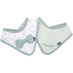 HomeMaison Lot de 2 bavoirs bandana esprit nature - Publicité HomeMaison Lot de 2 bavoirs bandana esprit nature - Publicité