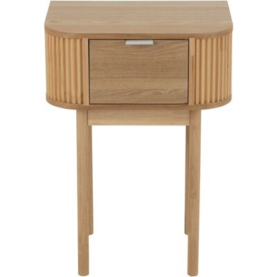 HomeMaison Table de chevet ronde en bois naturel avec tiroir - Publicité HomeMaison Table de chevet ronde en bois naturel avec tiroir - Publicité