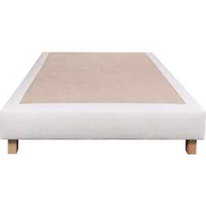 HomeMaison Sommier tapissier bois massif beige avec pieds - Publicité HomeMaison Sommier tapissier bois massif beige avec pieds - Publicité