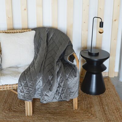 HomeMaison Plaid Canapé en velours matelassé - Publicité HomeMaison Plaid Canapé en velours matelassé - Publicité