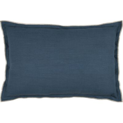 HomeMaison Coussin coton volant plat feston noir - Publicité HomeMaison Coussin coton volant plat feston noir - Publicité