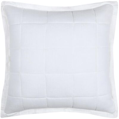 HomeMaison Coussin carré uni en gaze de coton surpiquée - Publicité HomeMaison Coussin carré uni en gaze de coton surpiquée - Publicité