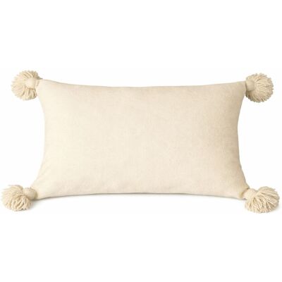 HomeMaison Housse de coussin en laine à pompons - Publicité HomeMaison Housse de coussin en laine à pompons - Publicité
