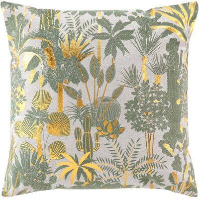HomeMaison Coussin vert imprimé doré - Publicité HomeMaison Coussin vert imprimé doré - Publicité