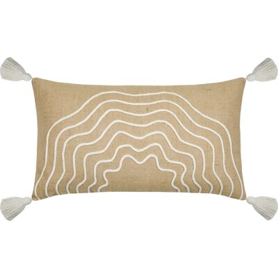 HomeMaison Coussin beige rectangulaire avec relief - Publicité HomeMaison Coussin beige rectangulaire avec relief - Publicité