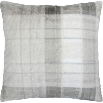 HomeMaison Coussin à carreaux écossais en imitation fourrure - Publicité HomeMaison Coussin à carreaux écossais en imitation fourrure - Publicité