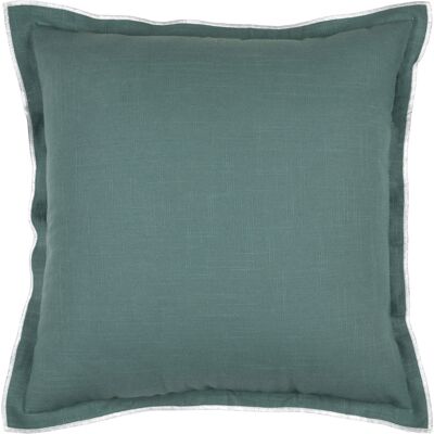HomeMaison Coussin coton volant plat feston noir - Publicité HomeMaison Coussin coton volant plat feston noir - Publicité