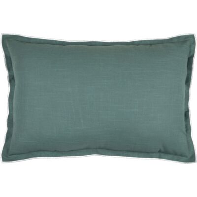 HomeMaison Coussin coton volant plat feston noir - Publicité HomeMaison Coussin coton volant plat feston noir - Publicité
