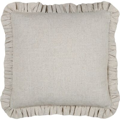 HomeMaison Coussin à volants en coton et lin - Publicité HomeMaison Coussin à volants en coton et lin - Publicité