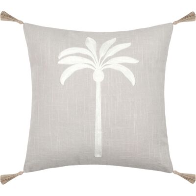 HomeMaison Coussin décoratif brodé motif palmier style tropical - Publicité HomeMaison Coussin décoratif brodé motif palmier style tropical - Publicité