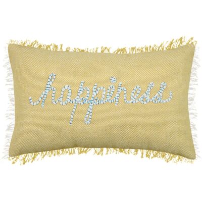 HomeMaison Coussin rectangulaire happiness - Publicité HomeMaison Coussin rectangulaire happiness - Publicité