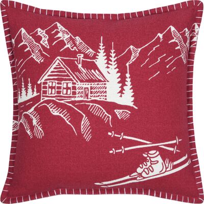 HomeMaison Coussin chalet montagne en coton - Publicité HomeMaison Coussin chalet montagne en coton - Publicité