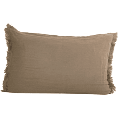 HomeMaison Coussin à franges en coton - Publicité HomeMaison Coussin à franges en coton - Publicité