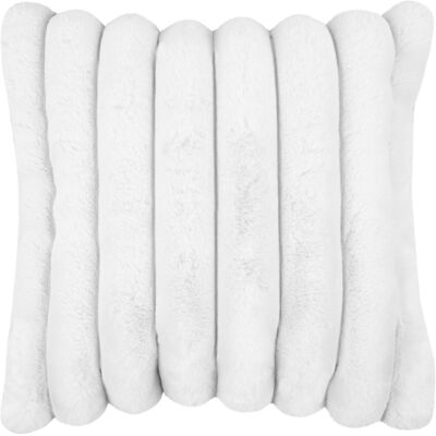 HomeMaison Coussin en imitation fourrure ultra douce à bandes - Publicité HomeMaison Coussin en imitation fourrure ultra douce à bandes - Publicité