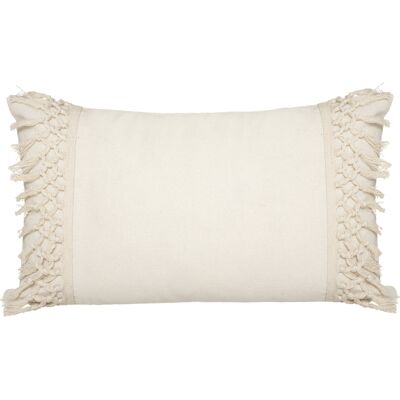 HomeMaison Coussin en coton et macramé - Publicité HomeMaison Coussin en coton et macramé - Publicité