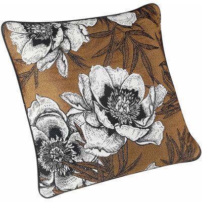 HomeMaison Coussin passepoilé aux impressions florales - Publicité HomeMaison Coussin passepoilé aux impressions florales - Publicité