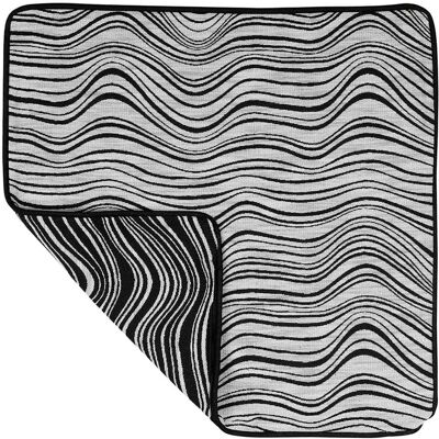 HomeMaison Housse de Coussin à Vagues Noir & Blanc - Publicité HomeMaison Housse de Coussin à Vagues Noir & Blanc - Publicité