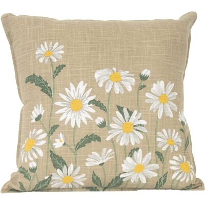 HomeMaison Coussin décoratif en coton motif marguerite - Publicité HomeMaison Coussin décoratif en coton motif marguerite - Publicité