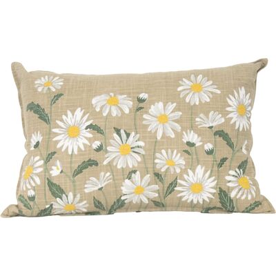 HomeMaison Coussin décoratif en coton motif marguerite - Publicité HomeMaison Coussin décoratif en coton motif marguerite - Publicité
